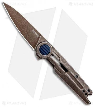 Kershaw Parsec Frame Lock Knife Brown PVD Stainless Steel (3" Brown SW) 2035 1 Kershaw Parsec Frame Lock Knife Brown PVD Stainless Steel (3" Brown SW) 2035