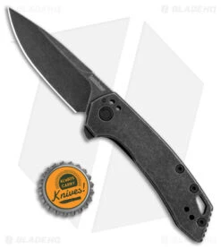 Kershaw Radar Frame Lock Knife Black Steel (2.9" Black SW) 5560 -Kershaw Kershaw Radar Knife BW BW BHQ 178513 jr bottlecap