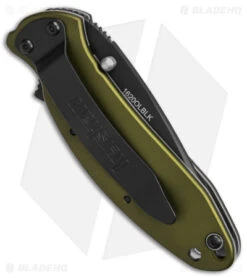 Kershaw Scallion Assisted Opening Knife Olive (2.25" Black) 1620OLBLK 6 Kershaw Scallion Assisted Opening Knife Olive (2.25" Black) 1620OLBLK -Kershaw Kershaw Scallion Assisted Opening Knife Olive 2in Black BHQ 11769 td side