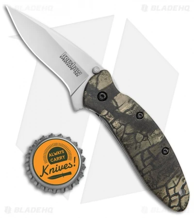 Kershaw Scallion Flipper Knife Tree Camo Aluminum (2.25" Satin) 1620C 4 Kershaw Scallion Flipper Knife Tree Camo Aluminum (2.25" Satin) 1620C - Image 4