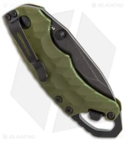Kershaw Shuffle II Tanto Liner Lock Knife OD Green (2.25" BlackWash) 8750TOLBW -Kershaw Kershaw Shuffle 2 tanto OD Green blackwash BHQ 52218 er side