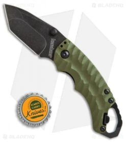 Kershaw Shuffle II Tanto Liner Lock Knife OD Green (2.25" BlackWash) 8750TOLBW -Kershaw Kershaw Shuffle 2 tanto OD Green blackwash BHQ 52218 er size