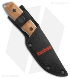 Kershaw Small Hunting Fixed Blade Knife Wood (3.5" Satin) 1417 -Kershaw Kershaw Small Hunting Knife Wood Satin 1417 BHQ 192128 kr sheath large