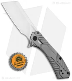 Kershaw Static Cleaver Frame Lock Knife Gray Stainless Steel (2.8" Satin) 3445 -Kershaw Kershaw Static Cleaver FL Gray SS Satin 3445 BHQ 101842 jr bottlecap