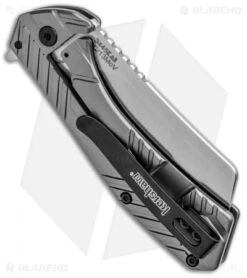 Kershaw Static Cleaver Frame Lock Knife Gray Stainless Steel (2.8" Satin) 3445 -Kershaw Kershaw Static Cleaver FL Gray SS Satin 3445 BHQ 101842 jr side