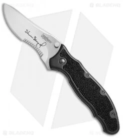 Kershaw Steven Seagal 1680ST Liner Lock Knife Ray Skin (3.5" Polish Serr) XXXX