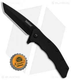 Kershaw Thicket Tanto Assisted Opening Knife Black GFN (Black Plain) 1328 -Kershaw Kershaw Thicket Tanto Black GFN Black Plain BHQ 83239 er bottlecap