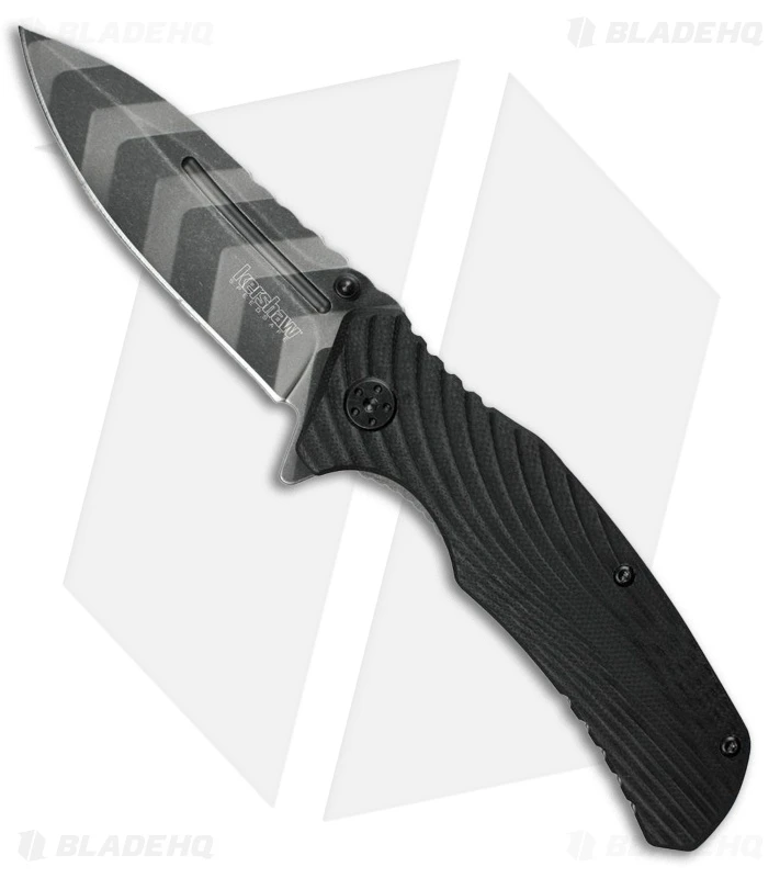Kershaw Trace Assisted Opening Knife Black Polymer (3.5" Tiger Stripe) KS1311TSX 1 Kershaw Trace Assisted Opening Knife Black Polymer (3.5" Tiger Stripe) KS1311TSX