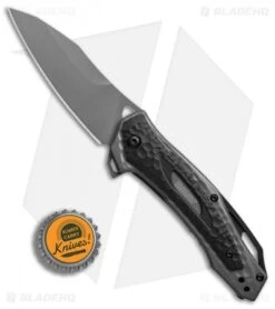 Kershaw Vedder Assisted Opening Knife Black G-10 Overlays (3.25" Gray) 2460 -Kershaw Kershaw Vedder black G10 overlays gray BHQ 52173 er bottlecap