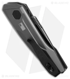 Kershaw Launch 9 Automatic Knife Drop Point Gray Aluminum (2" Black SW) -Kershaw Kershaw launch 9 AK Drop Point Gray Aluminum 2in BSW BHQ 177025 td side