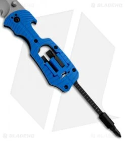 Kershaw Select Fire Knife Blue Multi-Tool (3.375" Bead Blast Plain) 1920BLSTWM -Kershaw kershaw 1920blstwmx blue manual multi function open