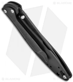 Kershaw Leek Assisted Opening Knife Black (3" Damascus) 1660DAMBK -Kershaw kershaw black damascus plain 1660damckt leek side