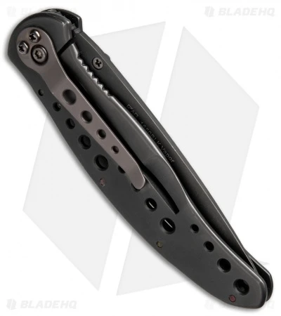 Kershaw Vapor II Frame Lock Knife Black SS (3.5" Black Serr) 3 Kershaw Vapor II Frame Lock Knife Black SS (3.5" Black Serr) - Image 3