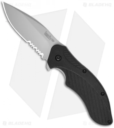 Kershaw Clash Assisted Opening Knife (3.25" Bead Blast Serr) 1605ST 1 Kershaw Clash Assisted Opening Knife (3.25" Bead Blast Serr) 1605ST