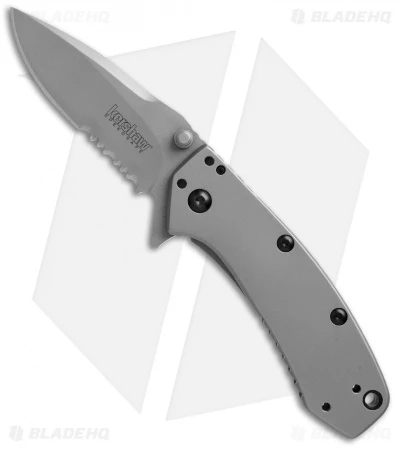 Kershaw Cryo Assisted Opening Knife (2.75" Bead Blast Serr) 1555ST 1 Kershaw Cryo Assisted Opening Knife (2.75" Bead Blast Serr) 1555ST
