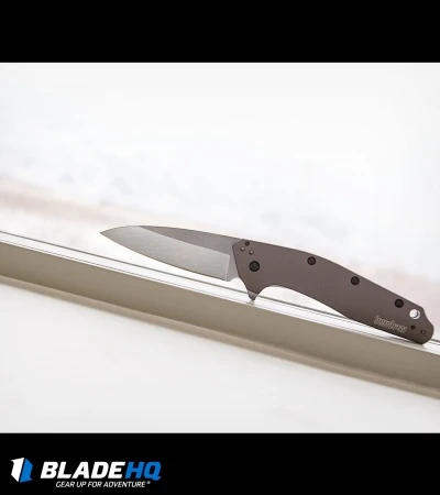 Kershaw Dividend Assisted Opening Knife Gray Aluminum (3" Stonewash) 1812GRY 3 Kershaw Dividend Assisted Opening Knife Gray Aluminum (3" Stonewash) 1812GRY - Image 3