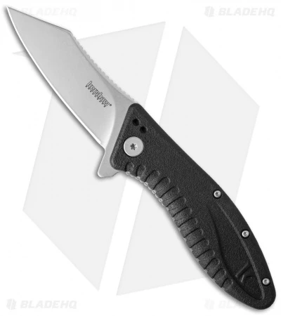 Kershaw Grinder Assisted Opening Flipper Knife (3.25" Bead Blast) 1319 1 Kershaw Grinder Assisted Opening Flipper Knife (3.25" Bead Blast) 1319
