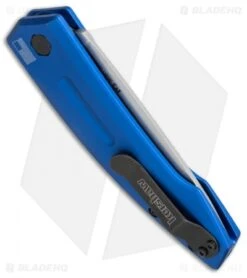 Kershaw Launch 2 Automatic Knife Blue Aluminum (3.4" Stonewash) 7200BLUSW -Kershaw kershaw launch auto 2 sw 7200blusw side cm
