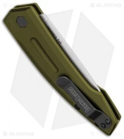 Kershaw Launch 2 Automatic Knife OD Green Aluminum (3.4" Stonewash) 7200SWOL -Kershaw kershaw launch auto 2 sw 7200swol cm bhq 32693 jr side 1