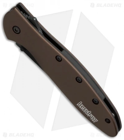 Kershaw Leek Assisted Opening Knife Brown (3" Black) Elmax 1660SWBRN 2 Kershaw Leek Assisted Opening Knife Brown (3" Black) Elmax 1660SWBRN - Image 2