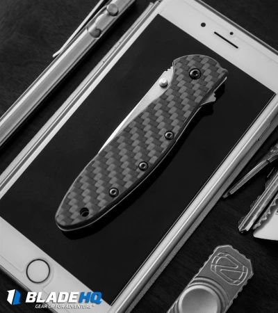 Kershaw Leek Assisted Opening Knife Carbon Fiber (3" Stonewash) 1660CF 6 Kershaw Leek Assisted Opening Knife Carbon Fiber (3" Stonewash) 1660CF - Image 6